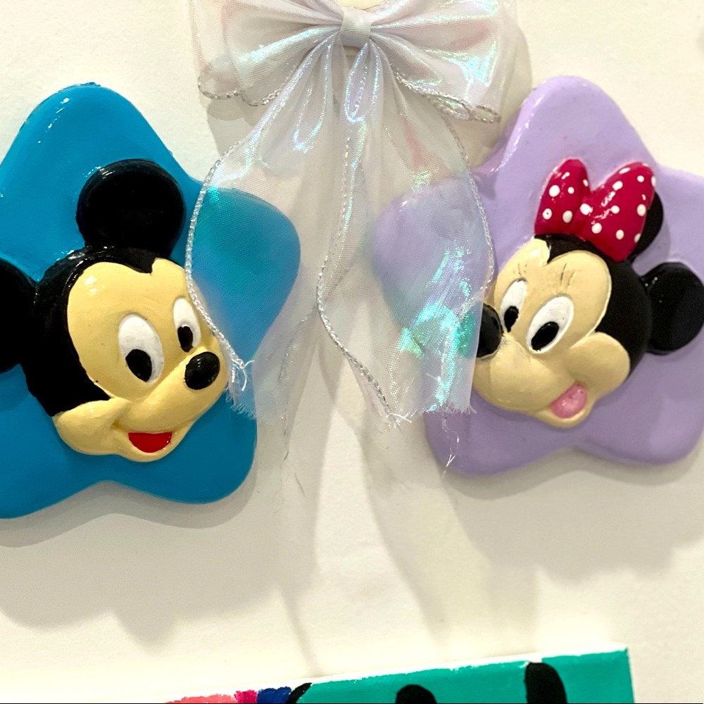 Hand Painted Mickey & Minnie Wall Decor